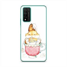 Силиконовый чехол "Заяц в кружке" на Honor 10X Lite / Хонор 10X Лайт Case Place