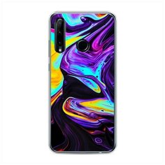 Силиконовый чехол "Фиолетовый флюид арт" на Honor 20e / Хонор 20е Case Place