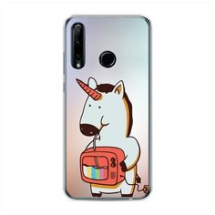 Силиконовый чехол "Единорог и телевизор" на Honor 20e / Хонор 20е Case Place