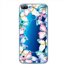 Силиконовый чехол "Рамка из бабочек" на Honor 9 Lite / Хонор 9 Лайт Case Place