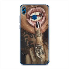 Силиконовый чехол "Девушка с татуировками" на Honor 8X / Хонор 8Х Case Place
