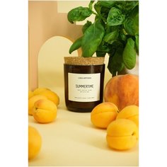 Свеча ароматическая LAVA ARTISAN "SUMMERTIME / лето" из кокосового воска с деревянным фитилем 280 мл