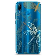 Силиконовый чехол "Тени стрекоз" на Huawei P20 Lite / Хуавей П 20 Лайт Case Place