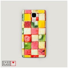 Пластиковый чехол "Фруктовые кубики" на Honor 7 / Хонор 7 Case Place