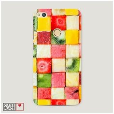 Пластиковый чехол "Фруктовые кубики" на Honor 8 Lite / Хонор 8 Лайт Case Place