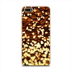 Силиконовый чехол "Новогодняя гирлянда" на Huawei Y5 Prime 2018 / Хуавей У5 Прайм 2018 Case Place