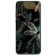 Силиконовый чехол "Тени стрекоз" на Huawei P30 Lite / Хуавей П30 Лайт Case Place