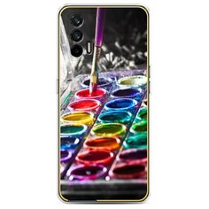 Силиконовый чехол "Палитра красок" на Realme и Oppo Realme GT / Реалми GT Case Place