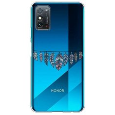Силиконовый чехол "Гирлянда из перьев 1" на Honor X10 Max / Хонор X10 Макс Case Place