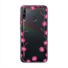 Силиконовый чехол "Рамка из вишни" на Huawei P40 lite E / Хуавей П40 лайт Е Case Place