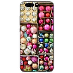 Силиконовый чехол "Елочные игрушки" на Huawei P10 / Хуавей П10 Case Place