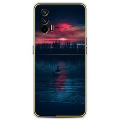Силиконовый чехол "Лодка в закате" на Realme и Oppo Realme GT / Реалми GT Case Place