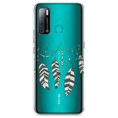 Силиконовый чехол "Гирлянда из перьев 3" на Tecno Tecno Pouvoir 4 / Техно Поувоир 4 Case Place