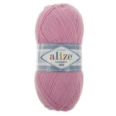 Пряжа Alize Lanagold 800, 49 % шерсть, 51 % акрил, 100 г, 800 м, 98 розовый