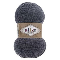 Пряжа Alize Alpaca Royal (Альпака роял) 203 джинсовый меланж 15% шерсть, 30% альпака, 55% акрил 100г 250м 5шт