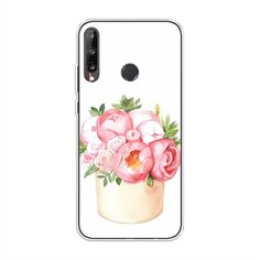 Силиконовый чехол "Коробка с пионами" на Huawei P40 lite E / Хуавей П40 лайт Е Case Place