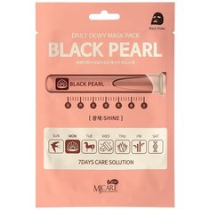 Маска тканевая c экстрактом жемчуга Mijin Care Daily Dew Mask Pack Black Pearl