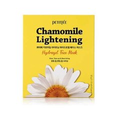 Маска для лица гидрогелевая Petitfee успокаивающая с экстрактом ромашки - Chamomile Lightening Hydrogel Face Mask