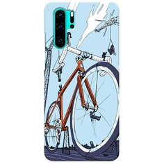 Пластиковый чехол "Хобби велосипед 10" на Huawei P30 Pro / Хуавей П30 Про Case Place
