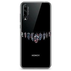 Силиконовый чехол "Гирлянда из перьев 1" на Honor 30i / Хонор 30i Case Place