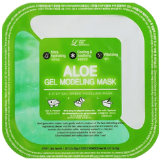 Альгинатная гелевая маска для лица Lindsay с алоэ (пудра+гель) - Aloe Gel Modeling Mask