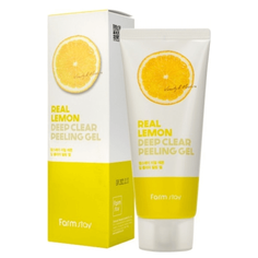 Пилинг-гель для лица Farm Stay отшелушивающий с экстрактом лимона - Real Lemon Deep Clear Peeling Gel Farmstay