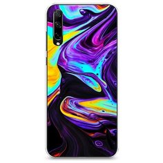 Силиконовый чехол "Фиолетовый флюид арт" на Honor 30i / Хонор 30i Case Place