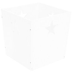 Ящик деревянный для игрушек со звёздочкой .Белый Посиделкин