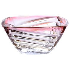 Ваза для фруктов 32 см Crystalite Bohemia "Фасет /Янтарно-красная" / 133356
