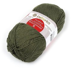 Пряжа для вязания ПЕХ "Всесезонная" (25% шерсть, 30% хлопок, 45%акрил) 5х100г/320м цв.013 т.оливковый Пехорка