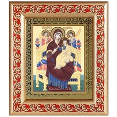 Икона Божией Матери "Всецарица", рамка с узором 14,5*16,5 см Соборъная лавка