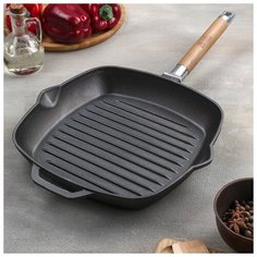 Сковорода-гриль 24х24 см, со съемной ручкой, без крышки Биол