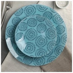 Сервиз столовый на 6 персон "Аурика": 6 тарелок 20 см, 1 тарелка 30 см Nina Glass