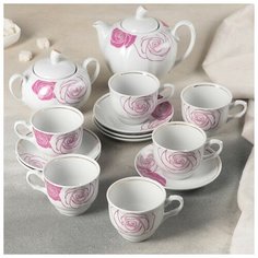 Сервиз чайный 14 предметов "Mon Amour" ф. Дыня Добрушский фарфоровый завод