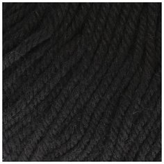 Пряжа "Детский каприз тёплый" 50%меринос. шерсть, 50%фибра 125м/50гр (02 черный) 3650402 Пехорка