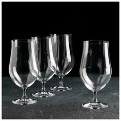Набор фужеров для пива 550 мл "Бар", 4 шт Bohemia Crystal