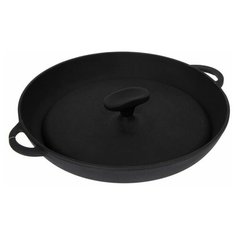 Сковорода-гриль 26 см, с двумя ручками, с прессом, h=4 см Siton