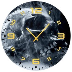 SvS Настенные часы SvS 3001610 Череп в дыму СВС