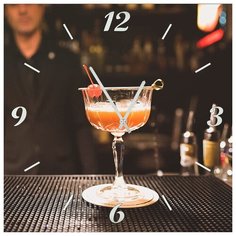 SvS Настенные часы SvS 3001746 Kitchen Коктейль на баре СВС