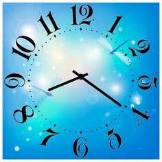 SvS Настенные часы SvS 3002782 Блики на голубом СВС