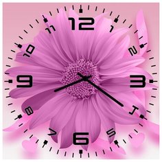 SvS Настенные часы SvS 3502426 Фиолетовый цветок СВС