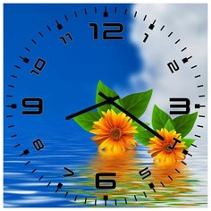 SvS Настенные часы SvS 3002432 Цветы на воде СВС