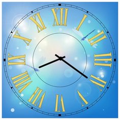 SvS Настенные часы SvS 3002453 Блики на синем фоне СВС