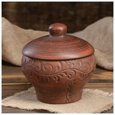 Горшок для запекания с резкой, 1.4 л Красная глина