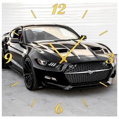 SvS Настенные часы SvS 4001942 Черное спортивное авто СВС