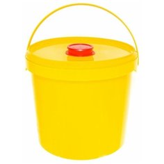 Ёмкость-контейнер для сбора острого инструмента 5 литров с иглосъемником желтый Самарский Завод Полимерных Изделий