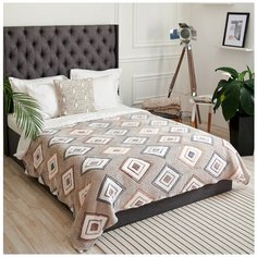 Плед Бамбук, Ромбы серый, 180*200 см Bozhong Home Textile