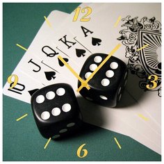 SvS Настенные часы SvS 3501650 Карты и кости СВС