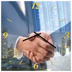 SvS Настенные часы SvS 3501884 Деловое рукопожатие СВС