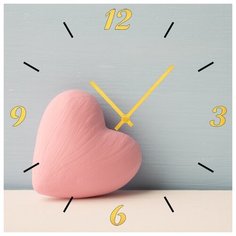 SvS Настенные часы SvS 3002027 Розовое сердечко СВС